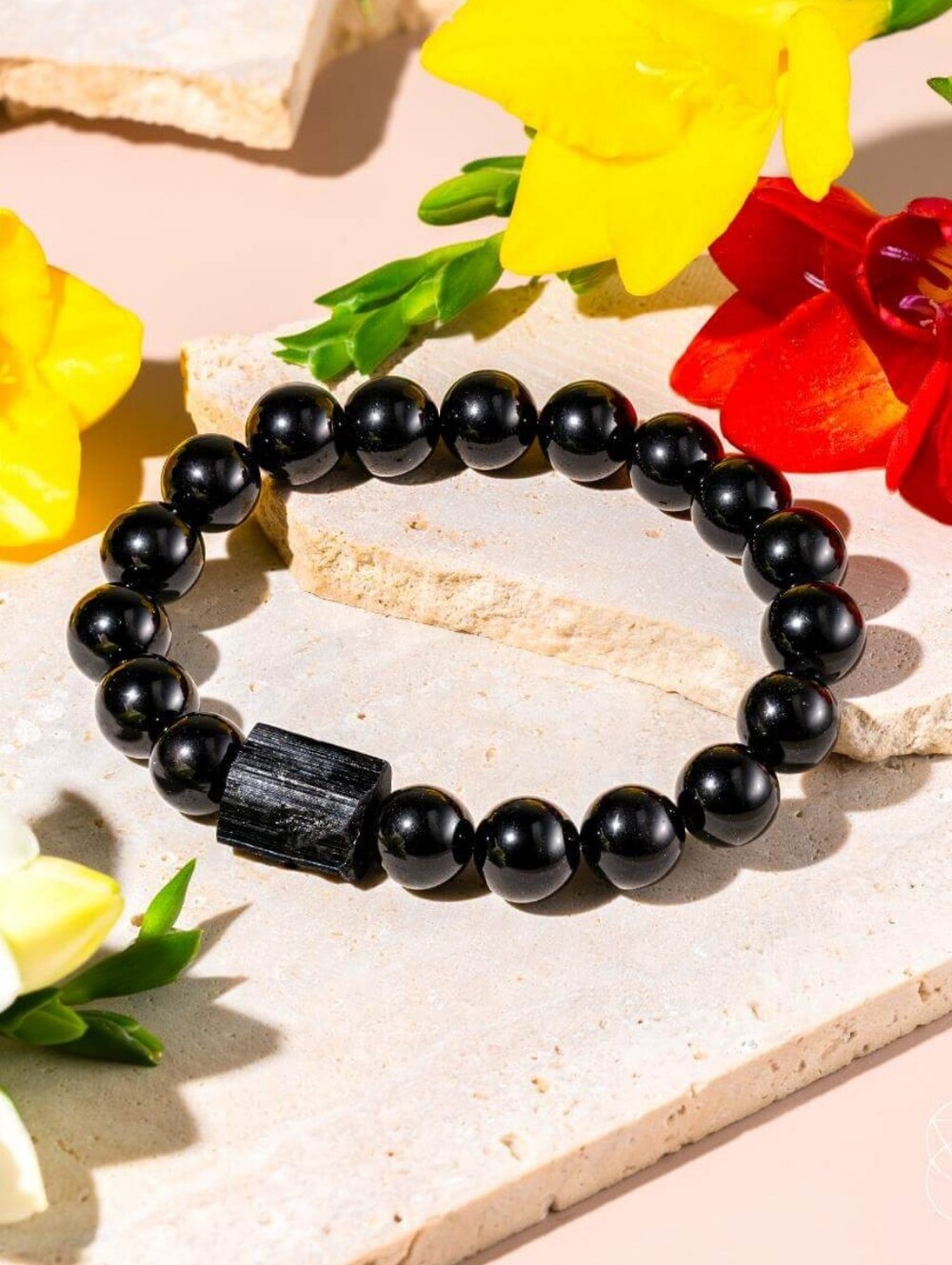 Habit Breaker - Black Obsidian & Tourmaline Bracelet